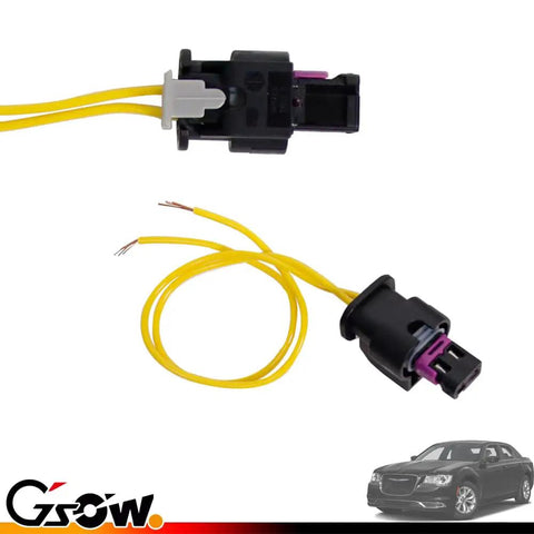 2 Pack LED Side Marker Light Kit Wires For Chrysler 300 2015 Through 2024 Black Front And Rear Bumper Connector Plug And Play