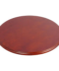 Extra Large 27.56 Inch Wood Lazy Susan For Tabletop Round Turntable Serving Tray, visible in polished wood finish.