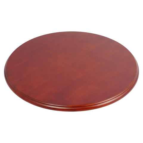 Extra Large 27.56 Inch Wood Lazy Susan For Tabletop Round Turntable Serving Tray, visible in polished wood finish.