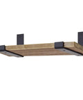 Black Heavy Duty Shelf Brackets 2 Pack Badass J Brackets With Lip For DIY Floating Shelves Industrial Wall Mount Epoxy Coated Iron Braces Rustproof Steel Corner Supports Rock Solid Home Organization 8 Inch mounted with wooden shelf.