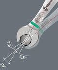 Joker 11 Piece Combination Wrench Set for Tight Spots with Slim 15 Degree Ring Side and Special Mouth Geometry