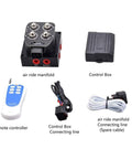 Universal Air Ride Suspension Solenoid Valve 1/4 NPT 12V With Control Box And Remote, manifold, cables, controller