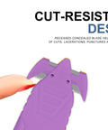 Safe Recessed Blade Box Cutter Knife 10 Pack Purple With Double Sided Blade For Easy Cuts And Reduced Risk Of Lacerations No Sweat For Opening Boxes Packages And Cartons, cut-resistant design close-up