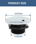 Vent Cap For Diesel Transfer Tanks With Threaded Neck And 2 Inch Base Built Tough Vented Gas Cap For Diesel Storage And Fuel Transfer Heavy Duty Tank Cap For Venting Pressure And Safe Fuel Handling showing dimensions