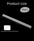Stainless steel spring wire, 40 pcs, 15.7in long, 0.4mm diameter for DIY crafts and jewelry