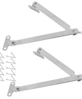 Heavy Duty Cabinet Lift Up Struts Hinges Set Of 10 For Cupboards with screws, iron finish, shown in folded position