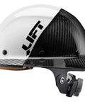 Carbon Fiber Safety Hard Hat With Lightweight Shell Six Point Suspension Perforated Clarino Leather Dome Molded EVA Foam Padding And Superior Impact Absorption For Tough Jobs White Finish Durable Everyday Protection For Construction And Industrial Sites