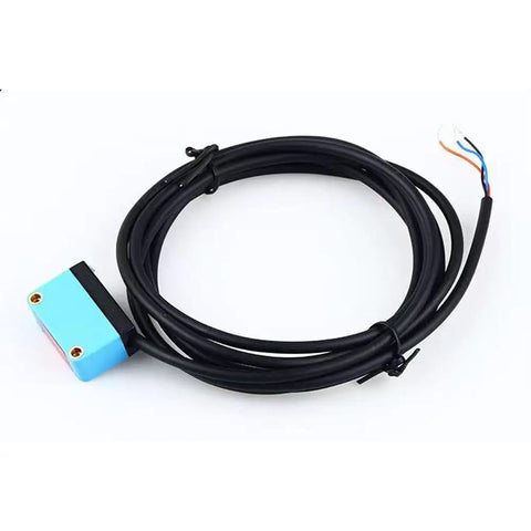 Background Suppression Diffuse Photoelectric Sensor With 10 To 350 Mm Range, 12 To 24 V DC, PNP Output, Color Insensitive Detection, Built For Tough Industrial Use, blue sensor with cable