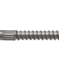 Heavy Duty Connector Screws One Quarter Inch By Four And A Half Inch SDS Strong Drive With Type Seventeen Point For Easy Starts No Pre Drill Needed Prevents Wood Splitting DB Coated 100 Pack, side view