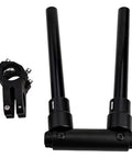 Black T Shaped Electric Scooter Handlebar With Folding Stem 59cm Metal Bar Fits 22 Point 2mm Fork And 23 Point 5mm Or 25mm Clamp Options Replacement Part For Upgraded Ride Durable Alloy