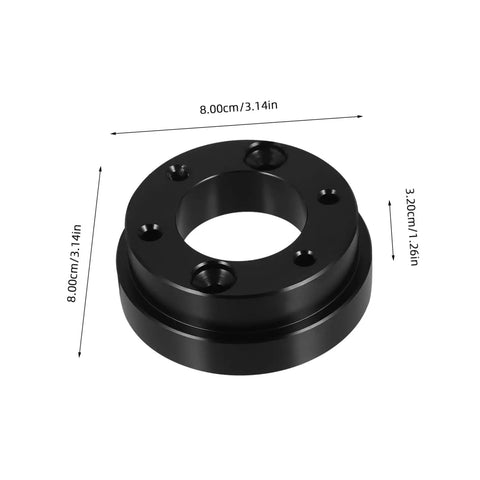 Racing Car Steering Wheel Height Adapter Plate Kit Universal Fit For Racing Wheels with black finish, 8cm diameter