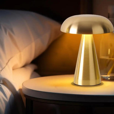 Portable Metal LED Table Lamp With Solar Power 3 Color Touch Sensor Rechargeable Desk Night Light 3 Brightness Levels Dope Bedside Light