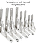 Top Notch Stainless Steel Corner Shelf Brackets, Heavy Duty Wall Mount Supports, various sizes for sturdy home setups.