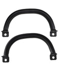 Heavy Duty Golf Cart Grab Handles Pair Fit Club Car Ezgo And Yamaha Lifted Carts Featuring Tight Round Grips, black metal construction.