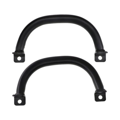 Heavy Duty Golf Cart Grab Handles Pair Fit Club Car Ezgo And Yamaha Lifted Carts Featuring Tight Round Grips, black metal construction.