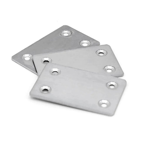48 Piece Heavy Duty Mending Plates For Quick Furniture Fix Rock Solid Corner Brackets with pre drilled holes, stainless steel design.