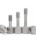 M4 X 12 Mm Knurled Captive Panel Screws Stainless Steel 4 Pack Thumb Fasteners Hardware Kit Easy Grip Built Tough: assorted heights