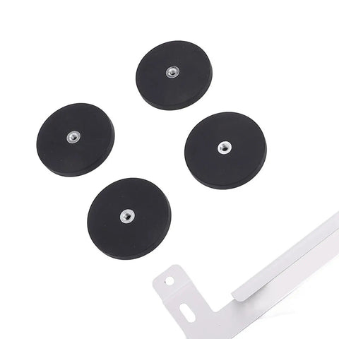 Four suction cups and metal bracket from Magnetic Satellite Car Mount Kit For RV, Boat And Aircraft Dishes, Space Saving Metal Bracket