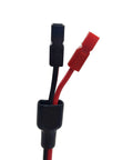 Heavy Duty 14 Gauge Power Extension Cable With Anderson Powerpole To Cigarette Lighter Plug showing black and red connectors.