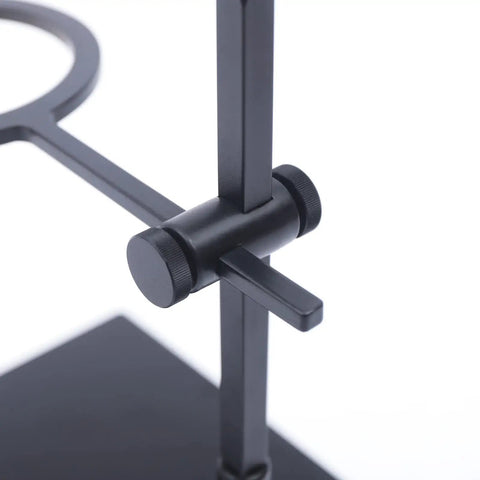 Close-up of the adjustable mechanism of Level Up Your Morning Pour Over Coffee Dripper Stand with Height Adjustable Aluminum Stand.