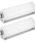 2 Pack Sliding Gate Guide Roller Set With Nylon Wheels And Ball Bearings 1.89 Inch Diameter White Includes C Post Welded Bracket Built To Last Rustproof Gate Roller Assembly For Sliding Doors, front view