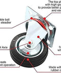 12 Pack 3 Inch Swivel Caster Wheels With Rubber Base Top Plate And Bearings Heavy Duty No Brake For Carts And Equipment Double Ball Bearing Wheel Load Capacity Over 250 Lbs Each Offering Smooth Rolling And Quiet Operation, showing detailed features of premium materials and construction.