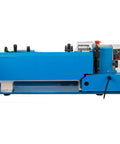 Awesome 550W Mini Benchtop Lathe Metal Works Machine in blue, side view showing controls and stainless steel build, ideal for DIY projects.