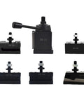 Wedge Type Quick Change Tool Post Set For Mini Lathe And 12 Inch Swing CNC Lathe Tool Holder, six-piece beefy steel precision set