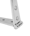 Close-up of Beefy Heavy Duty Rotatable 300 Degree Cupboard Door Butt Hinge For Yachts And Marine Cabinets, stainless steel finish