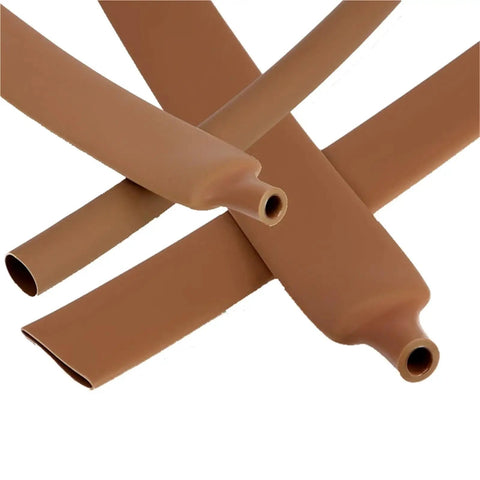 Super Cool 1 Meter Dual Wall 3:1 Heat Shrink Tube Kit With Adhesive Liner, 10 Sizes For Wire Wrap Sleeve And Insulation, Brown 7.9mm, Tough Protection Against Wear And Moisture For All Your Wiring Projects. brown heat shrink tube set