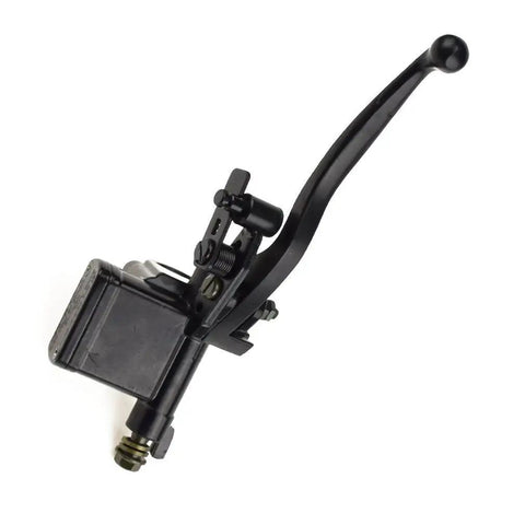 Side view of 7/8 Inch ATV Left Hand Hydraulic Brake Master Cylinder Lever Fits 50cc Through 125cc Chinese Quad Bikes Taotao Coolster Kazuma Sunl.