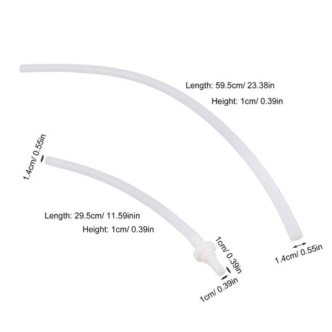 Two Pack Portable Sauna Steam Hose Connector Replacement Part For Home Spa And Relaxation Room shown in different sizes