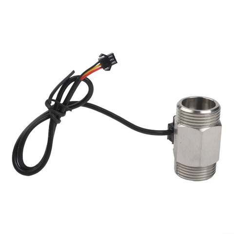 Industrial Water Flow Sensor For G1 DN25 Hall Switch 2 To 50 Lpm 24V High Temp Stability Waterproof Sealed Housing Stainless Steel Shaft Easy Installation For Heaters And Pumps, side view