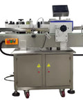 High Speed Automatic Roller Labeling Machine For Round Bottles And Cosmetic Jars Plug And Play, showing front view with controls.
