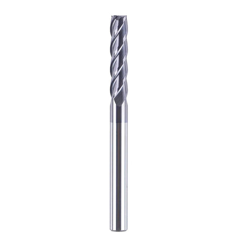 Beast 4 Flute Solid Carbide CNC End Mill Square Nose Router Bit 1 1/4 Inch Shank, 3 Inch Total Length, Upcut TiAlN Coated For Crisp, Smooth Cuts On Wood, Plastic, And Aluminum
