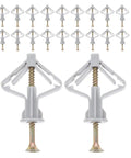 Heavy Duty Drywall Anchors And Screws Kit with plastic butterfly anchors and steel screws for quick and secure installations in decor projects