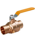 Premium Full Port Brass Ball Valve With Drain 3/4 In SWT X 3/4 In SWT Heavy Duty Forged Brass 150 PSI Steam 600 PSI WOG