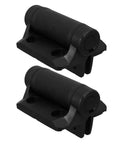 Tough As Nails Heavy Duty Self Closing Spring Door Hinge Set For Metal And Wood Gates With Adjustable Nylon Bearings And Silent Smooth Closure For Outdoor Residential Use, black pair