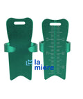 Pro Grade Endo Measuring Ring Aluminum Ruler For Dental Root Canal Length, Adjustable, Precise Endodontic File Measurement Tool, Green Color, Durable Non Toxic Alloy For Dental Pros. Green aluminum endo measuring ring, 0-30 mm scale, front and back view.