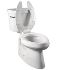 Two Pack Commercial Open Front Plastic Toilet Seat With Heavy Duty Industrial Design Elongated White Seats Secure StayTite