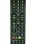 BN59-01199F Replacement Remote Control for Samsung Smart TVs with Smart Hub button, black, full view