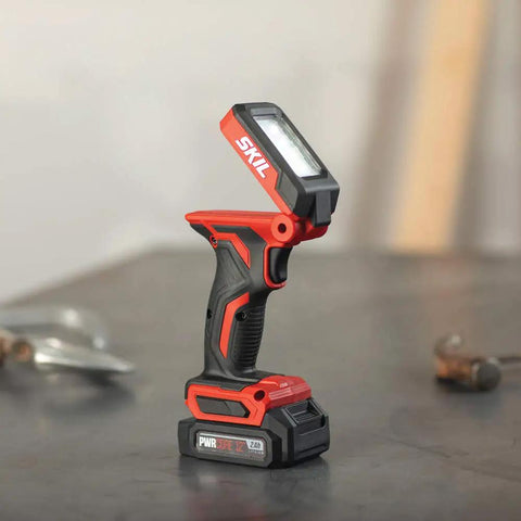 Four Tool Power Pack With Brushless 12V Half Inch Drill Driver, Oscillating Multitool, Area Light, And Bluetooth Speaker For Real DIY Pros.