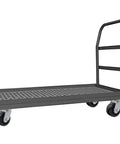 Pro Level Industrial Phenolic Caster Wheels Built To Handle The Daily Shop Grind Featuring 4 Inch Diameter Treads on a sturdy black cart.