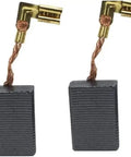 Top Shelf Carbon Brush Replacement Set For Makita Angle Grinders Heavy Duty Motor Repair Parts Compatible With CB318 CB340 GD0600, four black carbon brushes with copper connectors.
