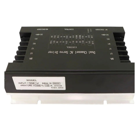 High Precision SPWM Servo Motor Controller with Sinusoidal Wave Driver for robotics shown with DC48V input and RS232 signal.