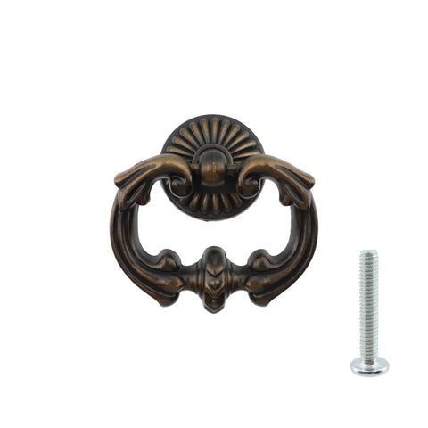 Killer Vintage Antique Bronze Cabinet Pulls Single Hole Ring Handles Top Tier Furniture Hardware Double Pack For Small Drawers And Nightstands Snug Fit Sweet Finish On Point Look