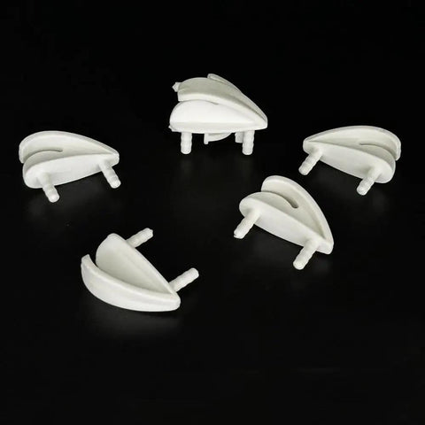 Six Pack Nylon Wing Tip Protectors For RC Planes And Helis, Tough Fixed Wing Corner Guards For DIY Model Aircraft, White, Easy Install