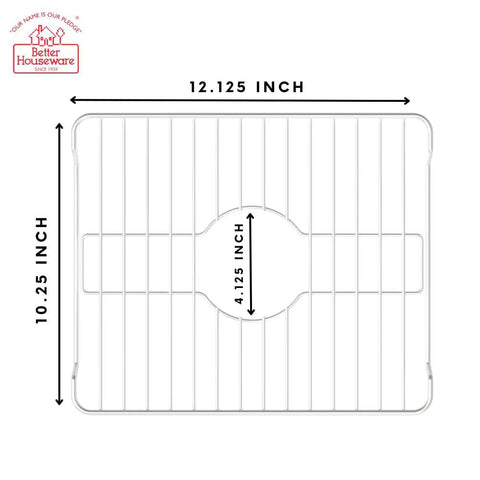 12 Inch White Sink Protector Mat And Grid Set For Scratch Prevention, Dish Safe Protection, Easy Cleaning, And Smart Kitchen Sink Organization To Keep Your Basin Looking Fresh And Neat For Daily Use