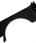 Heavy Duty Corner Guards For 1987 1995 Jeep Wrangler YJ With Textured Black Powder Coat Steel Construction, side view of corner guard.