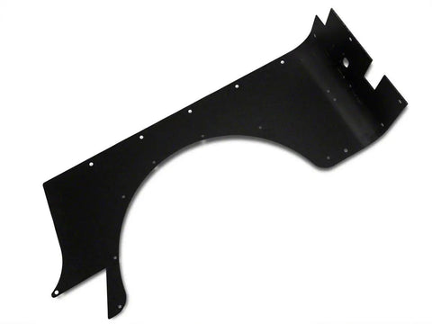 Heavy Duty Corner Guards For 1987 1995 Jeep Wrangler YJ With Textured Black Powder Coat Steel Construction, side view of corner guard.